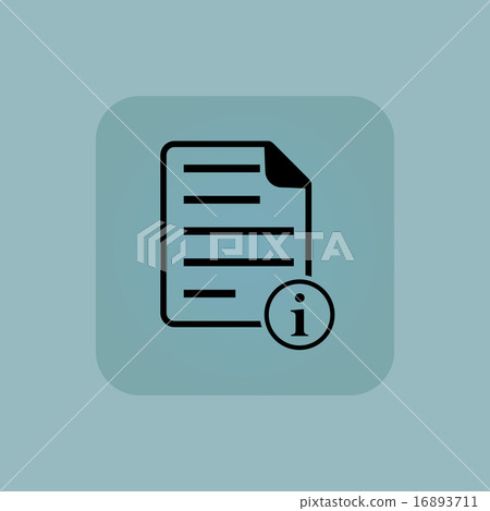 Pale blue information document icon 16893711