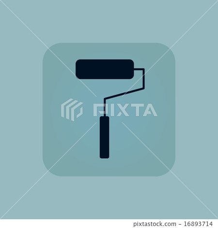 Pale blue paint roller icon Pale blue paint roller icon 16893714