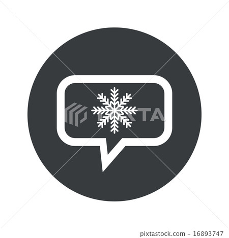 插图素材 round dialog snow icon