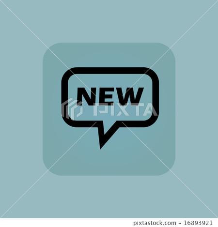 Pale blue NEW message icon Pale blue NEW message icon 16893921