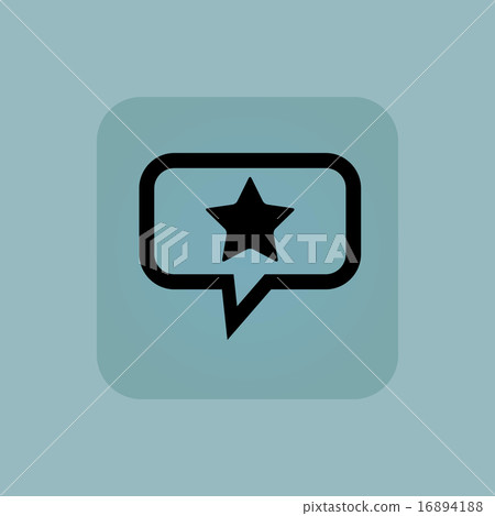 Pale blue favorite message icon 16894188