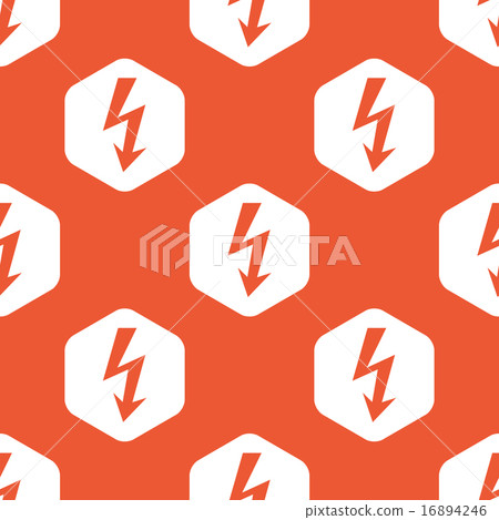 Orange hexagon voltage pattern 16894246
