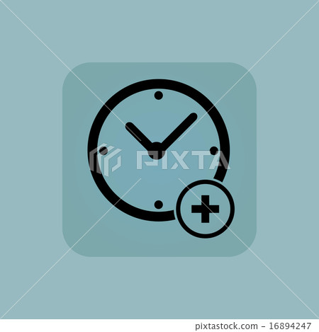 Pale blue add time icon Pale blue add time icon 16894247