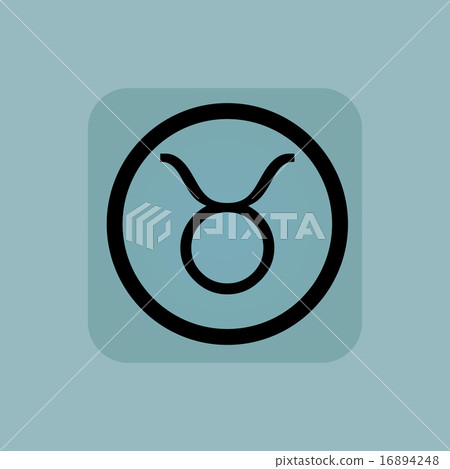 Pale blue Taurus sign Pale blue Taurus sign 16894248