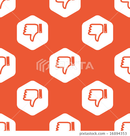 Orange hexagon dislike pattern Orange hexagon dislike pattern 16894353