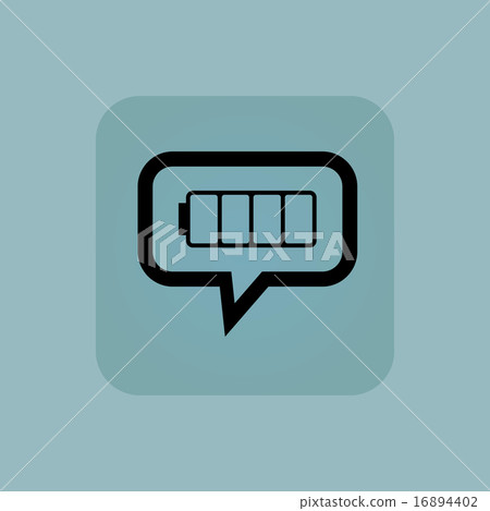 Pale blue empty battery message Pale blue empty battery message 16894402