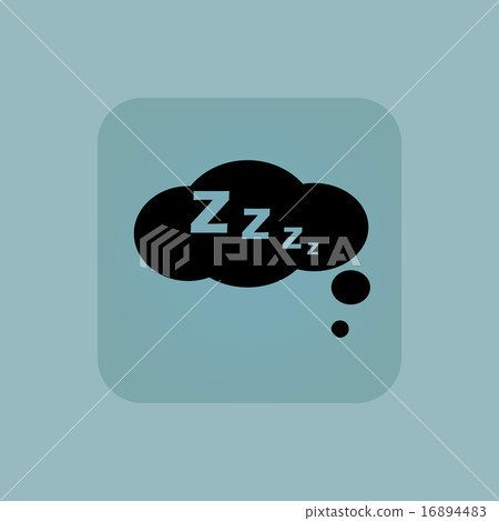 Pale blue sleeping icon 16894483