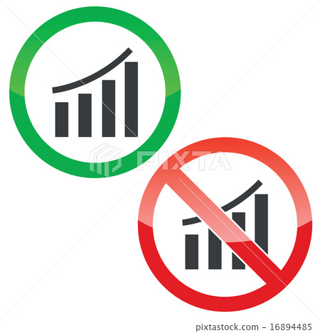 Bar graphic permission signs set 16894485