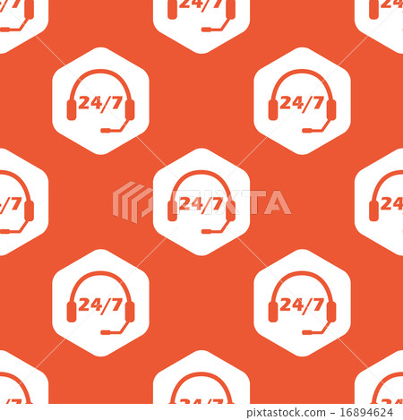 Orange hexagon support pattern - Stock Illustration [16894624] - PIXTA