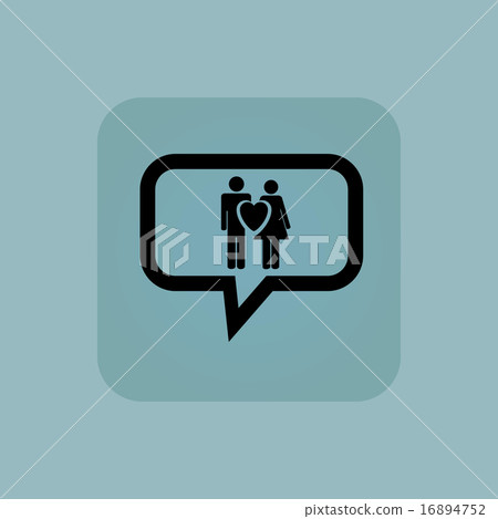 Pale blue love couple message - Stock Illustration [16894752] - PIXTA