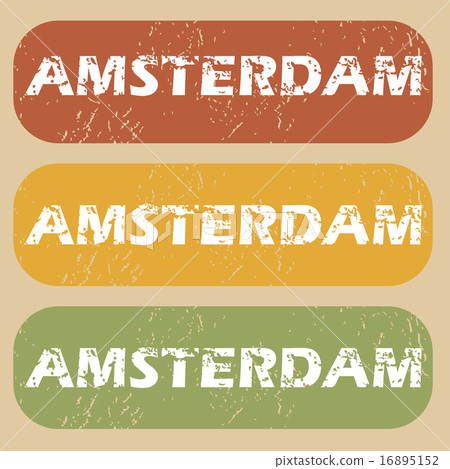 Vintage Amsterdam stamp set Vintage Amsterdam stamp set 16895152