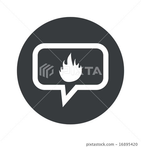 Round dialog fire icon - Stock Illustration [16895420] - PIXTA