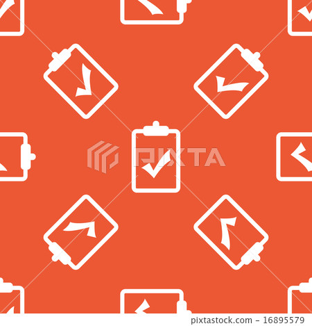Orange clipboard YES pattern Orange clipboard YES pattern 16895579