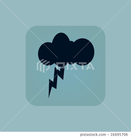 Pale blue thunderstorm icon - Stock Illustration [16895706] - PIXTA