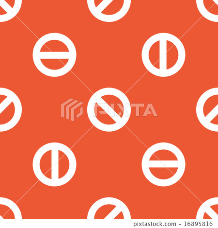 Orange NO sign pattern 16895816