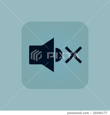 Pale blue muted sound icon 16896177
