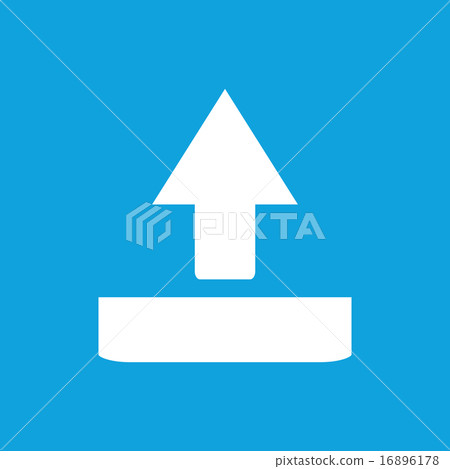 Simple blue upload icon 16896178