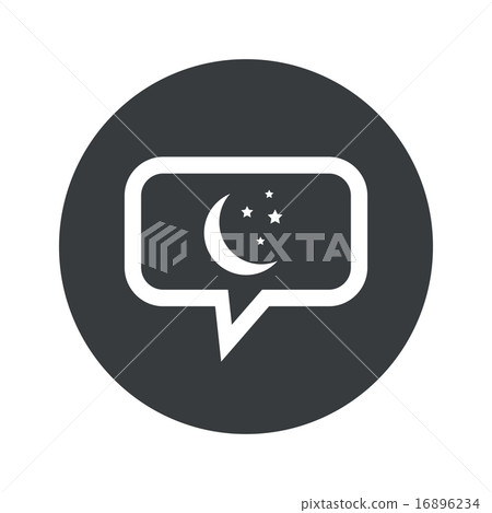Round dialog night icon Round dialog night icon 16896234