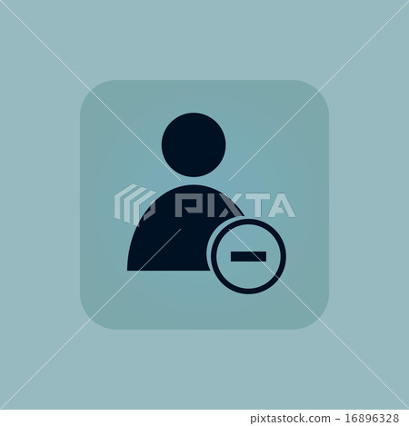 Pale blue remove user icon - Stock Illustration [16896328] - PIXTA