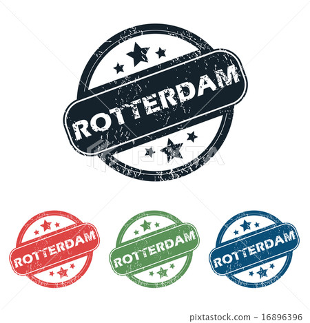 Round Rotterdam city stamp set 16896396