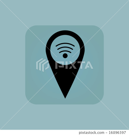 Pale blue Wi-Fi pointer icon Pale blue Wi-Fi pointer icon 16896397