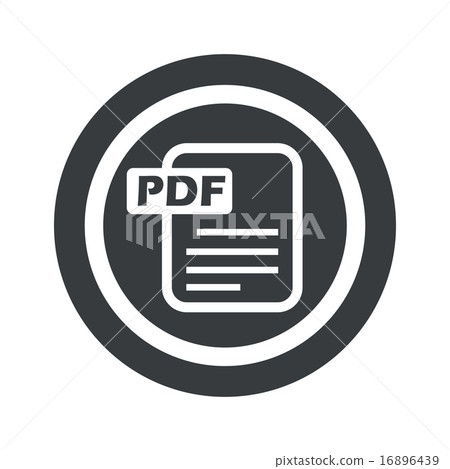 Round black PDF file sign-插圖素材 [16896439] - PIXTA圖庫