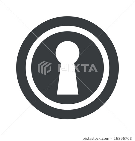 Round black keyhole sign 16896768