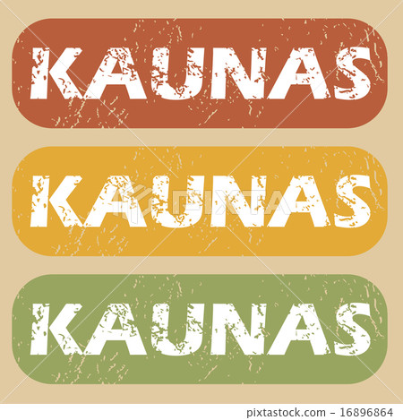 vintage-kaunas-stamp-set-stock-illustration-16896864-pixta