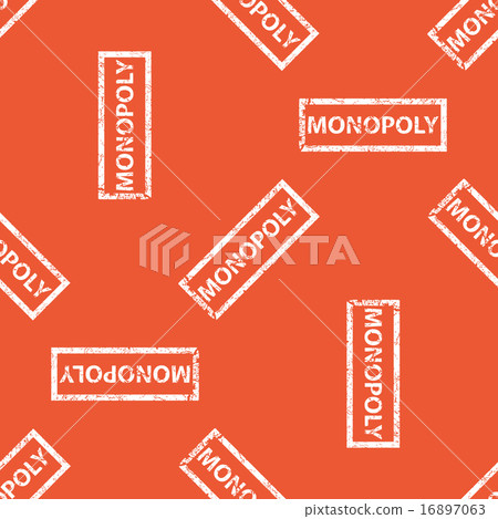 Orange MONOPOLY stamp pattern 16897063