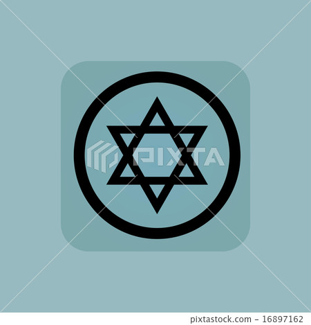 Pale blue Star David sign Pale blue Star David sign 16897162