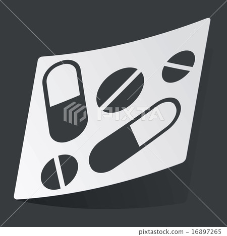 Monochrome medicine sticker Monochrome medicine sticker 16897265