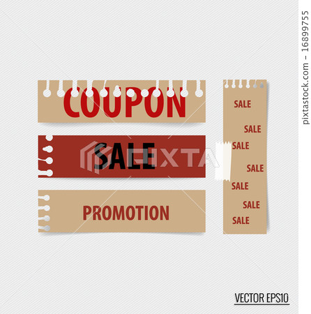 Sale Coupon, voucher, tag. Vintage Style template Design vector 16899755