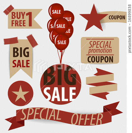 Sale Coupon, voucher, tag. Vintage Style template Design vector 16899838
