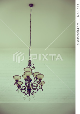 Beautiful crystal chandelier ( Filtered image processed vintage Beautiful crystal chandelier ( Filtered image processed vintage 16900653