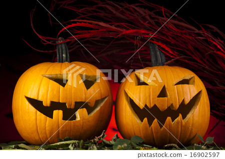 Scary Jack, halloween pumpkin, bright colorful Scary Jack, halloween pumpkin, bright colorful 16902597