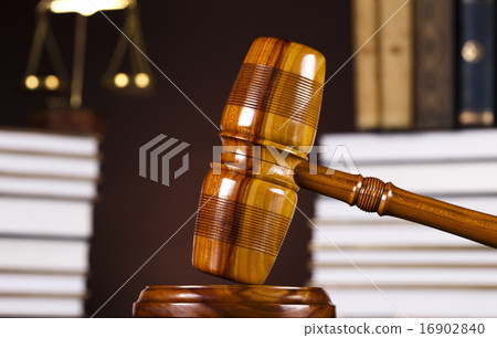 Law and justice concept, wooden gavel 16902840