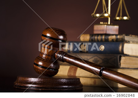 Law and justice concept, wooden gavel 16902848