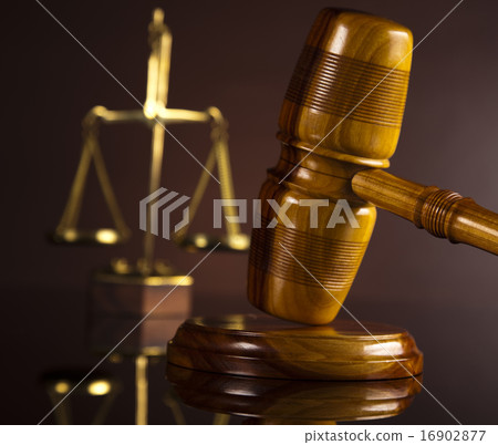 Law and justice concept, wooden gavel 16902877