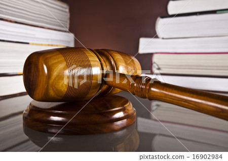 Law theme, mallet of judge, wooden gavel 16902984