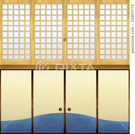日本傳統shoji推拉門和推拉門 日本傳統shoji推拉門和推拉門 16903778