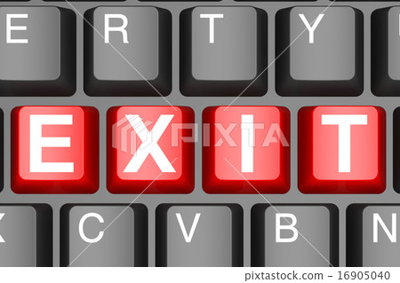Exit button on modern computer keyboard 16905040