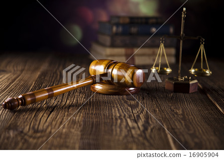 Judges wooden gavel, ambient light vivid theme 16905904
