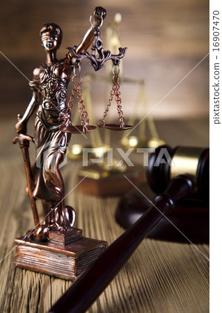 Gavel on books, ambient light vivid theme Gavel on books, ambient light vivid theme 16907470