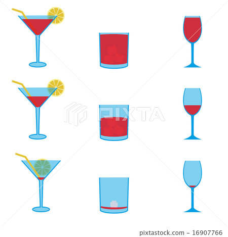 various drinks full and empty icons set eps10 various drinks full and empty icons set eps10 16907766