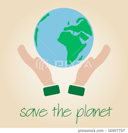 save the planet Earth symbol globe and human hands save the planet Earth symbol globe and human hands 16907787