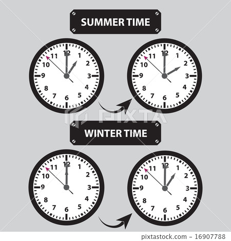 summer and winter time shifting icons eps10 summer and winter time shifting icons eps10 16907788