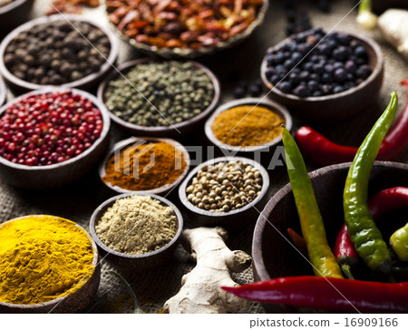 Assorted Spices, orintal cuisine vivid theme 16909166