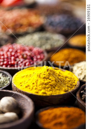 Spices, Cooking ingredient, orintal cuisine vivid Spices, Cooking ingredient, orintal cuisine vivid 16909181
