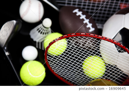 Sports Equipment detail, vivid colorful theme 16909645