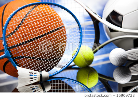 Sports Equipment, vivid colorful theme 16909728